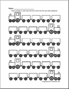 train behavior chart